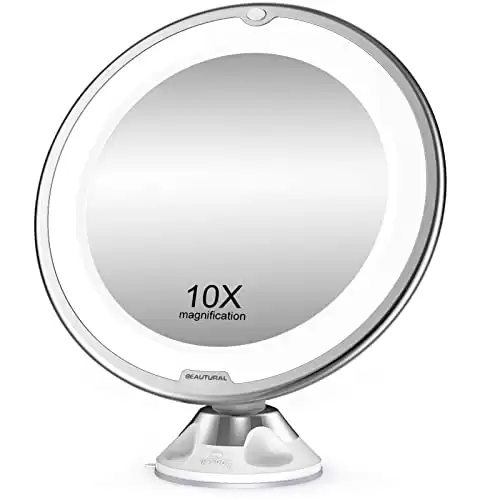 Miroir maquillage zoom 10x