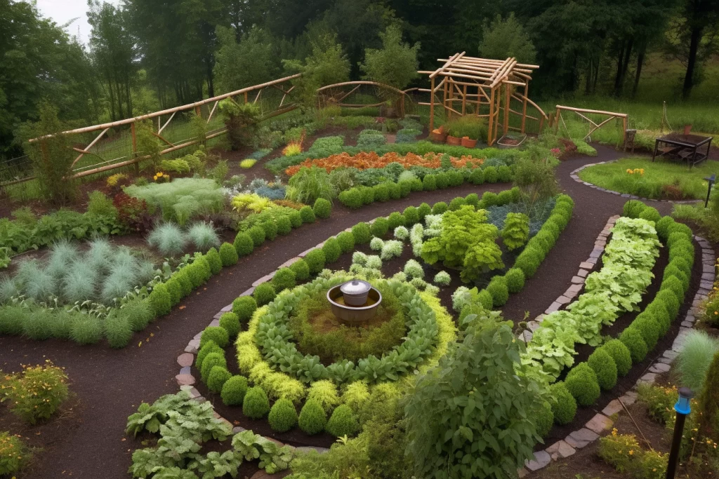 Un jardin de légumes traité au desherbant naturel