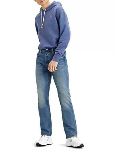 Levi's 501® Original Fit Jeans Homme,Indigo moyen - Usé34W / 32L