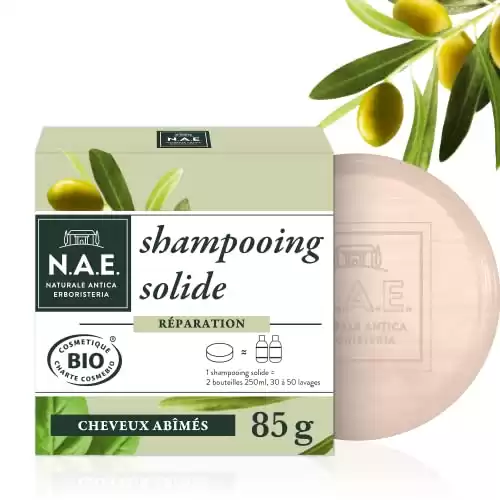 N.A.E. Shampooing Solide Réparation pour cheveux secs (85g)