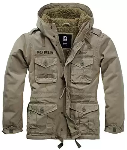 Brandit M65 Urban Giant Parka pour homme, veste d'hiver, style vintage, pour l’extérieur, de taille S à 7XL, Olive délavé, XL