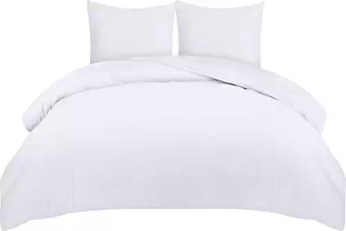 Utopia Bedding Housse de Couette 220x240 cm avec 2 Taies d'oreiller 65x65 cm (Blanc)