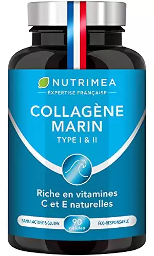 COLLAGENE MARIN - Type 1 & 2 BREVETÉ Pur et Naturel  900 mg - 90 Gélules