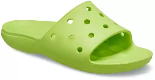 Crocs Classic Crocs Slide Chaussures en bois unisexe, vert citron, 43/44 EU