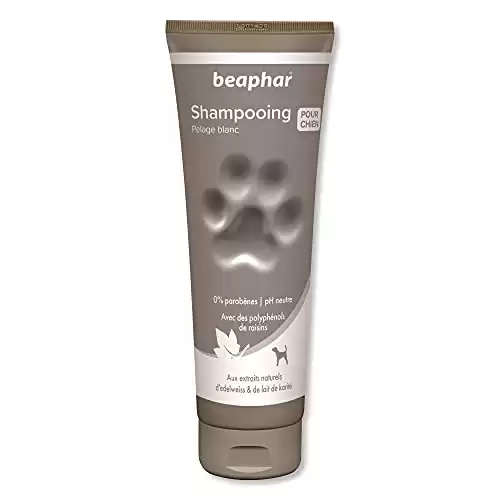 BEAPHAR – Shampoing premium pour chien au pelage blanc