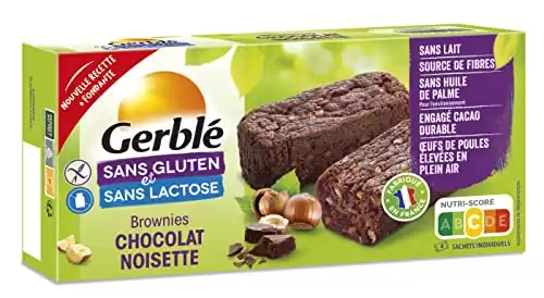 Gerblé Sans Gluten Sans Lactose - Brownies Chocolat Noisettes