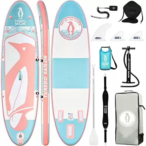 Tuxedo Sailor Stand Up Paddle Board Gonflable avec Accessoires complets