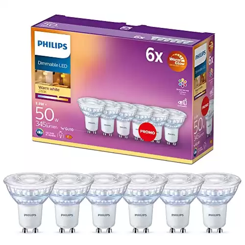 Philips Lighting ampoule LED Spot GU10 50W Transparent Compatible Variateur