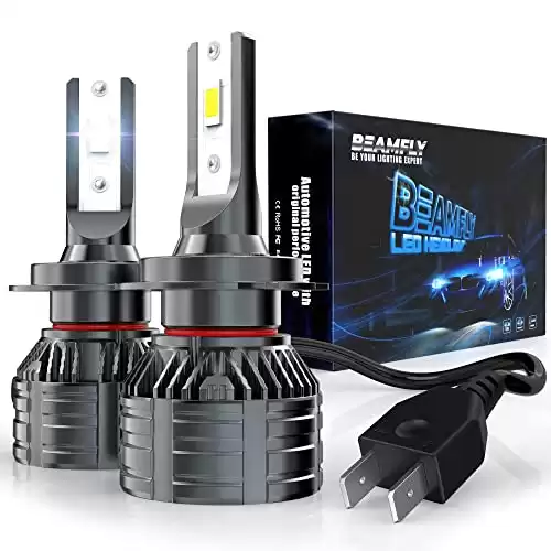 BEAMFLY Ampoules H7 LED 16000LM, Phares Avant de Voitures, 100W Très Puissant, 12V, 6000K Blanc
