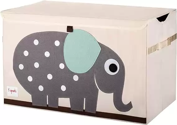 3 Sprouts - Coffre à jouets pour enfants - Coffre de rangement pour la chambre des garçons et des filles, éléphant: Amazon.fr: Bébés & Puériculture